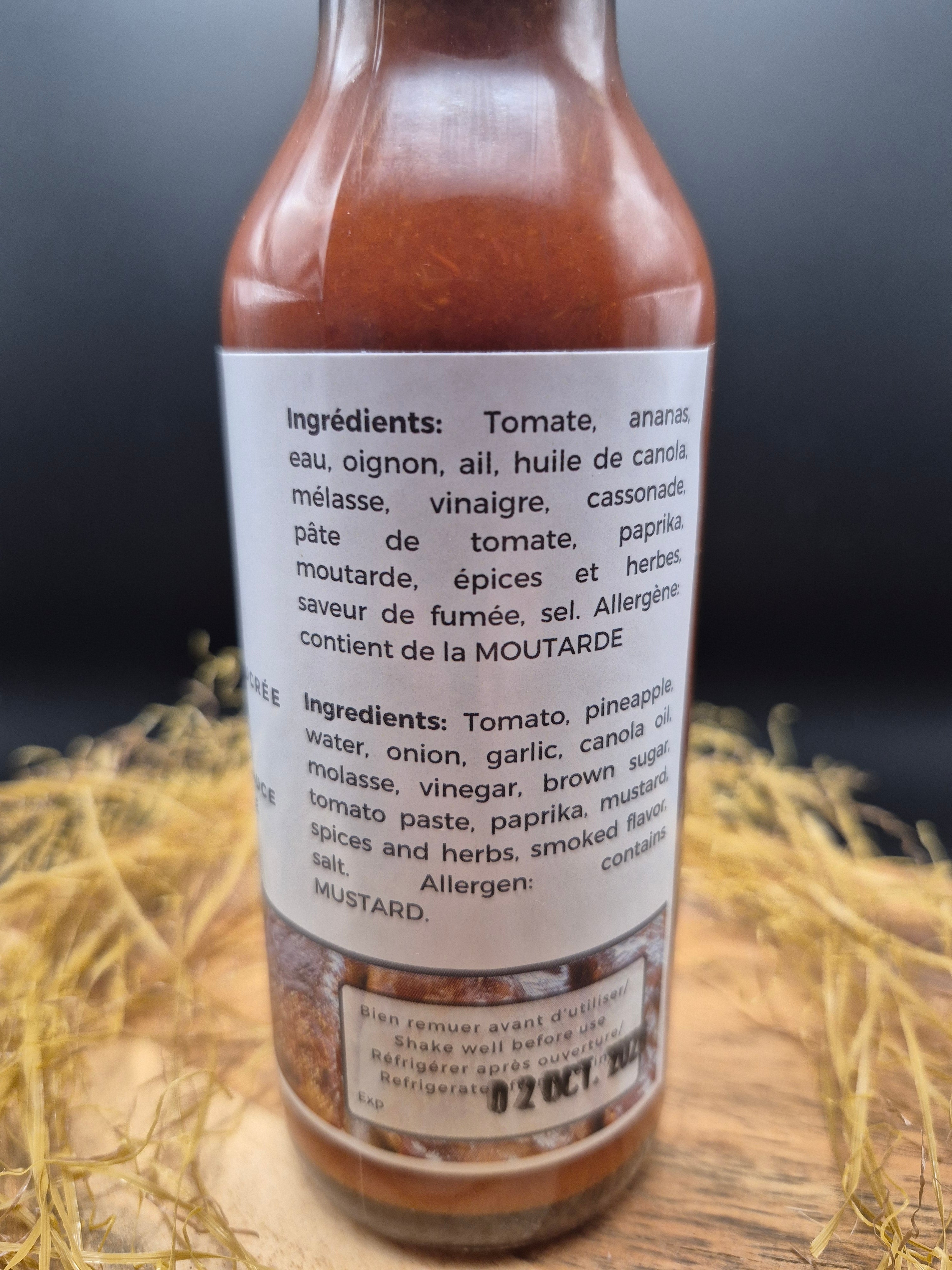Sauce BBQ fumée et sucrée à l'ananas grillé